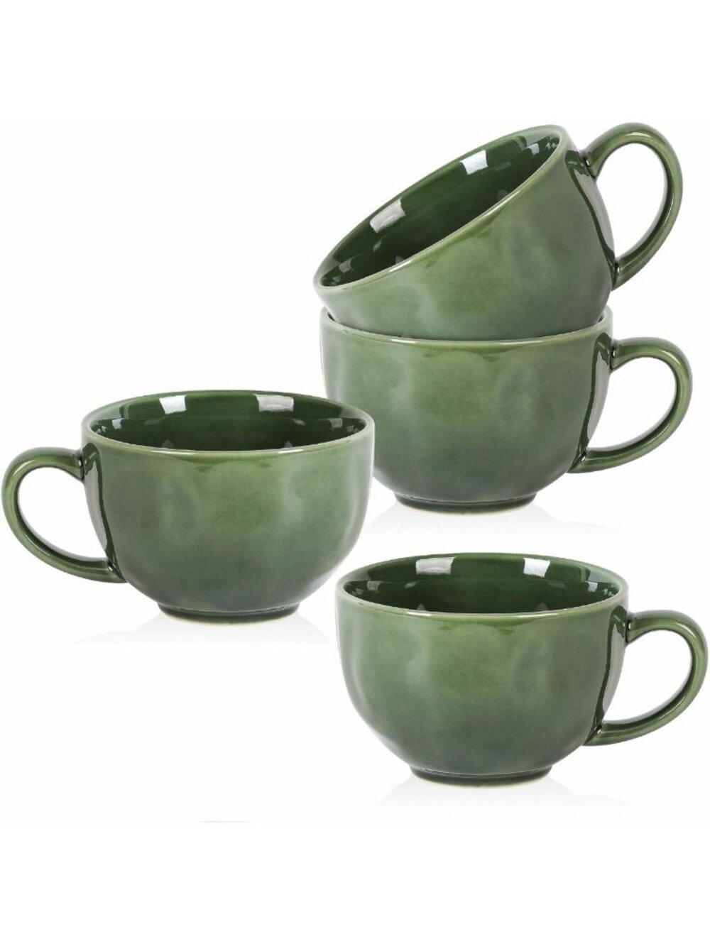 Oversized Jumbo Soup Mug Set - 27oz Ceramic Coffee & Cereal Bowls with Big